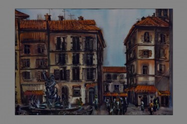 Peinture intitulée "италия   ПЕЙЗАЖ  С…" par Anatoly Kazmiruk, Œuvre d'art originale, Huile