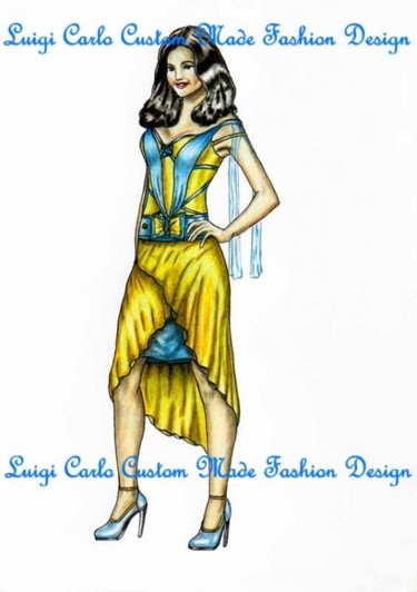 Artcraft titled "Abiti da donna orig…" by Luigi Carlo, Original Artwork, Apparel