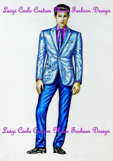 Artcraft titled "Custom made man suit" by Luigi Carlo, Original Artwork, Apparel