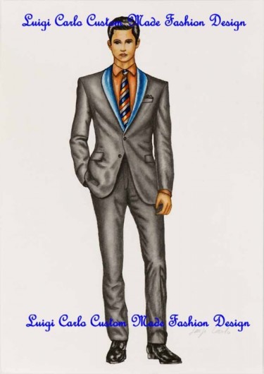 Fashion design custom made men suits, freelance fashion designer Digital Arts titled "Fashion design cust…" by Luigi Carlo, Original Artwork, Other