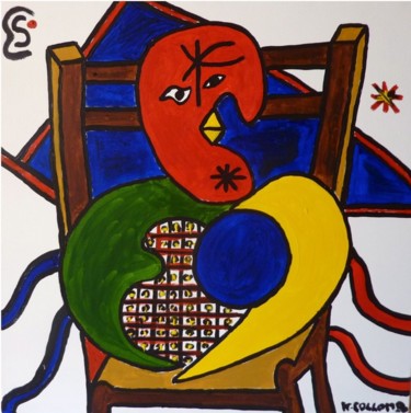 Peinture intitulée "la sagesse" par Karine Collomb, Œuvre d'art originale, Acrylique
