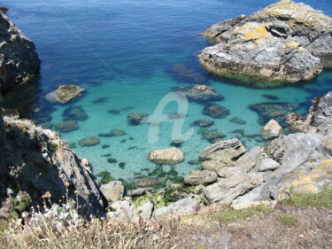 crique de belle ile en mer Photographie intitulée "crique de belle ile…" par Isabelle Blot, Œuvre d'art originale, Photographie numérique