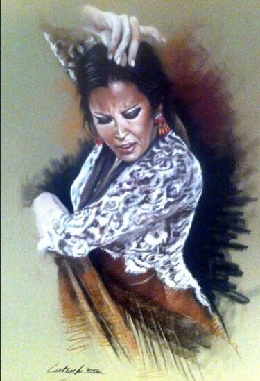 Painting titled "Flamenco" by Abderrahmane Latrache, Original Artwork, Oil