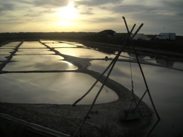 Coucher de soleil sur le marais Vendee-Olonne