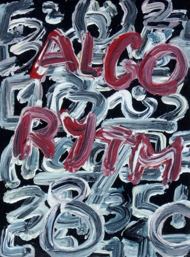 Painting titled "Algorytm" by Paolo Avanzi, Original Artwork, Oil