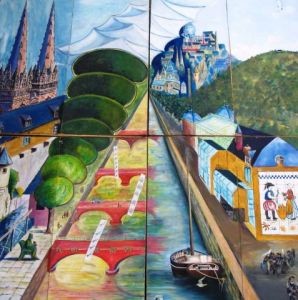 Peinture intitulée "quimper2.jpg" par Lapiche, Œuvre d'art originale
