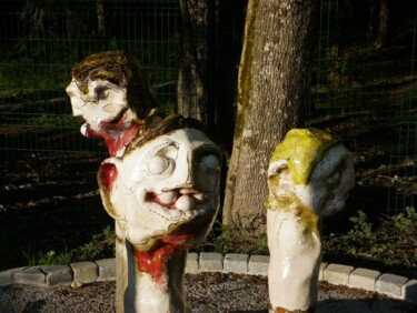 Sculpture intitulée "Six Sucettes" par Jean Francois Bottollier, Œuvre d'art originale