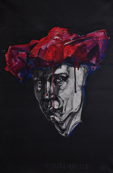 Painting titled "natali" by Bubon, Original Artwork, Ink