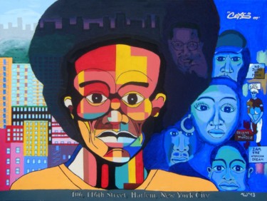 Painting titled "Malcolm In My Head" by Jaap Van Der Wijk, Original Artwork, Other