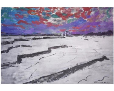 Painting titled "floating sand" by Robert Andersen, Original Artwork, Oil