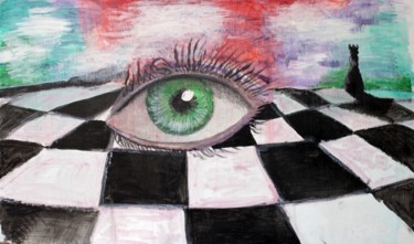 Pintura titulada "obserbando" por Sandra Soler, Obra de arte original, Oleo