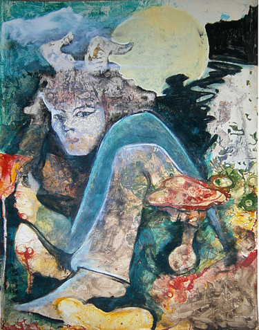 제목이 "faune"인 미술작품 Pierre Paul Parmentier로, 원작, 기름