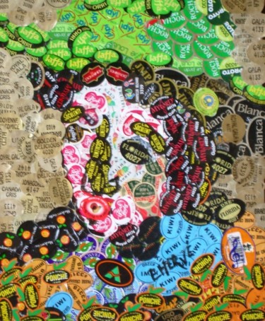 Peinture intitulée "joli coeur" par Evelyne Hervé, Œuvre d'art originale, Huile