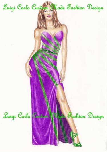 Fashion Design Custom Made Party Gowns, Freelance Fashion Designer Digital Arts titled "Fashion Design Cust…" by Luigi Carlo, Original Artwork, Other