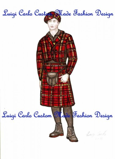 Fashion design custom made Scottish wear Digital Arts titled "Fashion design cust…" by Luigi Carlo, Original Artwork, Other