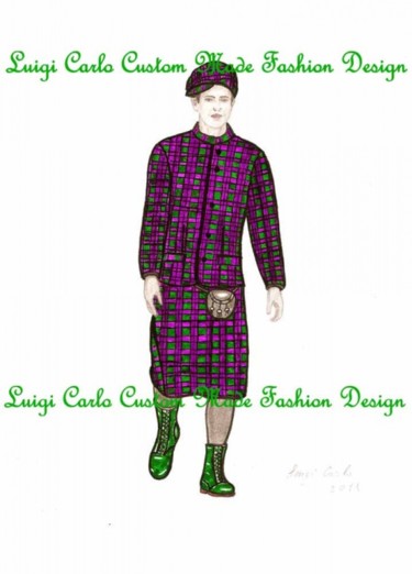 Fashion custom made design Scottish dresses Digital Arts titled "Fashion custom made…" by Luigi Carlo, Original Artwork, Other