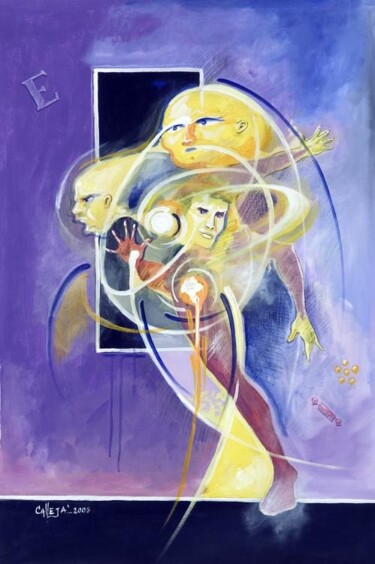 "Hombre Antropocéntr…" başlıklı Tablo Ezequiel Eduardo Calleja Pérez tarafından, Orijinal sanat, Diğer