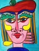 Peinture intitulée "autoportrait" par Karine Collomb, Œuvre d'art originale, Huile