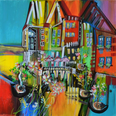 Peinture intitulée "Location à Fort-Mah…" par Muriel Cayet, Œuvre d'art originale