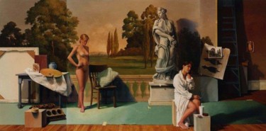 Painting titled "SUMMER IN THE CITY" by John Joseph Hunn, Original Artwork