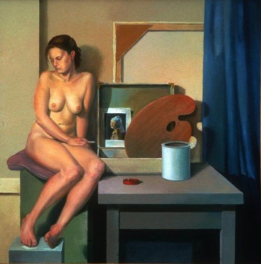 Painting titled "THE POSE" by John Joseph Hunn, Original Artwork