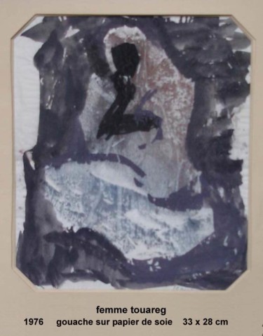 Peinture intitulée "femme touareg" par Ioana, Œuvre d'art originale, Huile