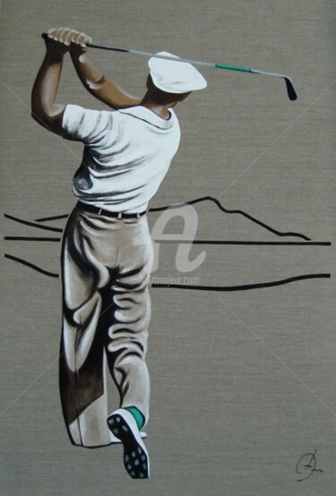 Peinture intitulée "BEN HOGAN 1950  / 2…" par Jacquotte Gaignault, Œuvre d'art originale