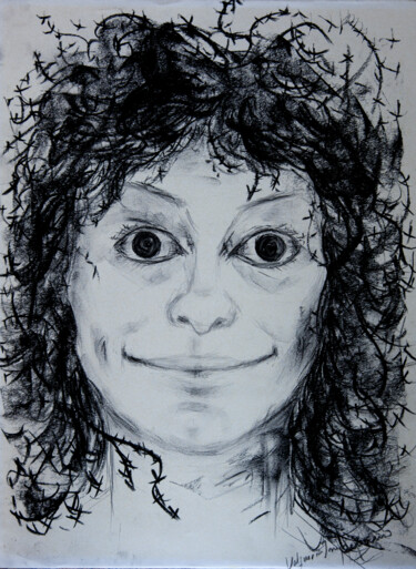 Drawing titled "Le Scorpion ataqué…" by Valquiria Imperiano, Original Artwork, Chalk