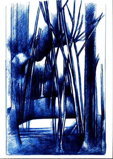 Sump Forest, High Moor Oberharz - Sumpfwald Zeichnungen mit dem Titel "Sump Forest, High M…" von Wolfgang Schmidt, Original-Kunstwerk, Andere