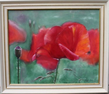 Peinture intitulée "COQUELICOTS" par Bernard Halm, Œuvre d'art originale