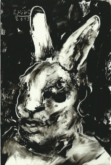 Artisanat intitulée "Monsieur lapin." par Frhégo, Œuvre d'art originale