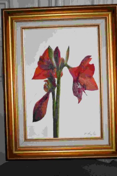 Peinture intitulée "AMARYLLIS" par Bernard Halm, Œuvre d'art originale