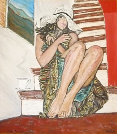 L'amante Pittura intitolato "L'amante" da Alberto C., Opera d'arte originale, Olio