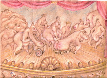 Dessin intitulée "les-manifestations-…" par James Block, Œuvre d'art originale