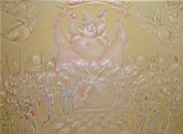 Dessin intitulée "Paix Urbi et Orbi" par James Block, Œuvre d'art originale