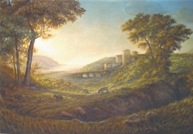 Peinture intitulée "d-apres-claude-lorr…" par James Block, Œuvre d'art originale