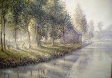 Peinture intitulée "dapres-leonard-miso…" par James Block, Œuvre d'art originale