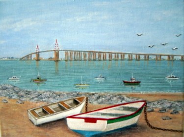 Peinture intitulée "Saint-Brévin 44" par Lebreton-Hays, Œuvre d'art originale, Huile