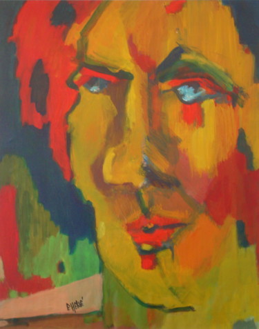 Peinture intitulée "le clair voyant" par Evelyne Hervé, Œuvre d'art originale, Huile