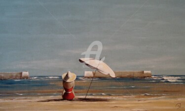 Peinture intitulée "" DEVANT L'ARTHA "…" par Jacquotte Gaignault, Œuvre d'art originale