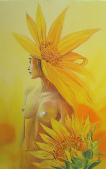 Peinture intitulée "Petite soeur du sol…" par Alix, Œuvre d'art originale, Huile