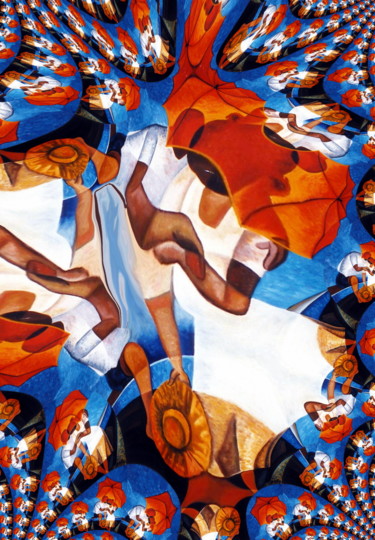 Peinture intitulée "OMBRELLE" par Catherine Wernette, Œuvre d'art originale, Autre