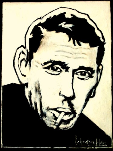 Peinture intitulée "Jacques Brel" par Lebreton-Hays, Œuvre d'art originale, Huile