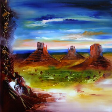 Peinture intitulée "Le grand canyon" par Sophie Sirot, Œuvre d'art originale, Huile
