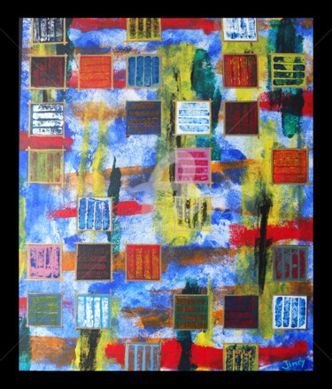 Peinture intitulée "DRÔLES DE ZÈBRES" par Jean-Marc Philippe (Jimpy), Œuvre d'art originale, Autre