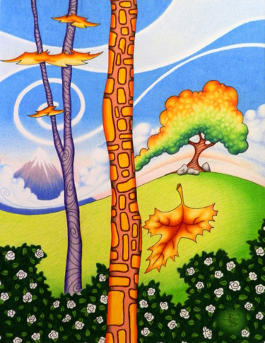 Drawing titled "Changing Seasons" by Robert Ball, Original Artwork, Other