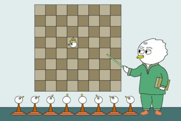 Drawing titled "Freedom in Chess" by Kai-Yu Sun, Original Artwork