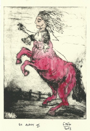 Dessin intitulée "En-avant-3" par Frhégo, Œuvre d'art originale