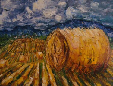 Peinture intitulée "Meules du Jura (201…" par Catherine Dufrene (Katy), Œuvre d'art originale, Huile