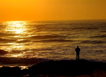 Photography titled "lonely-fisherman.jpg" by Deon Van Den Heever, Original Artwork